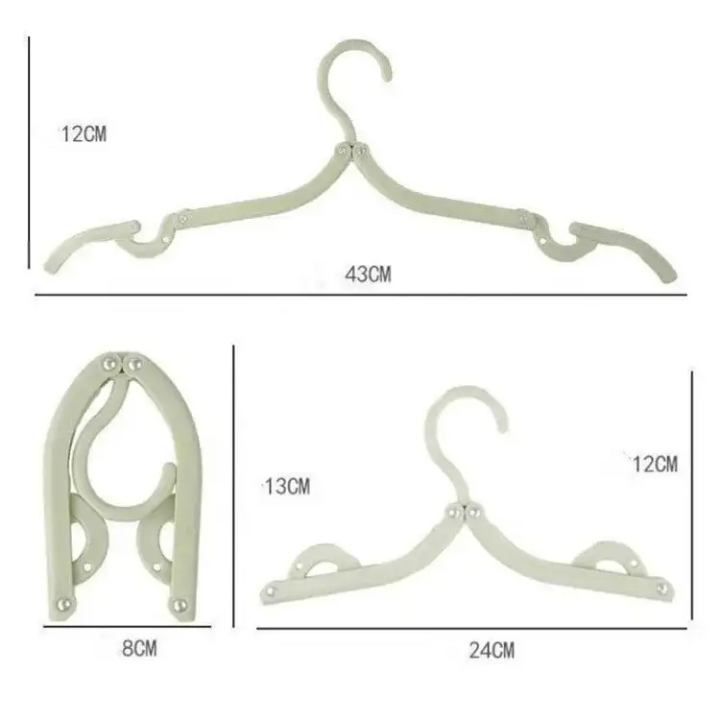 Travel-Friendly Folding Hanger 4pcs