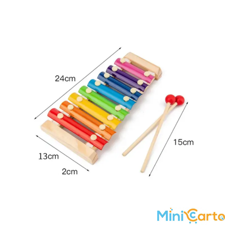 wooden xylophone 8-tone piano puzzle