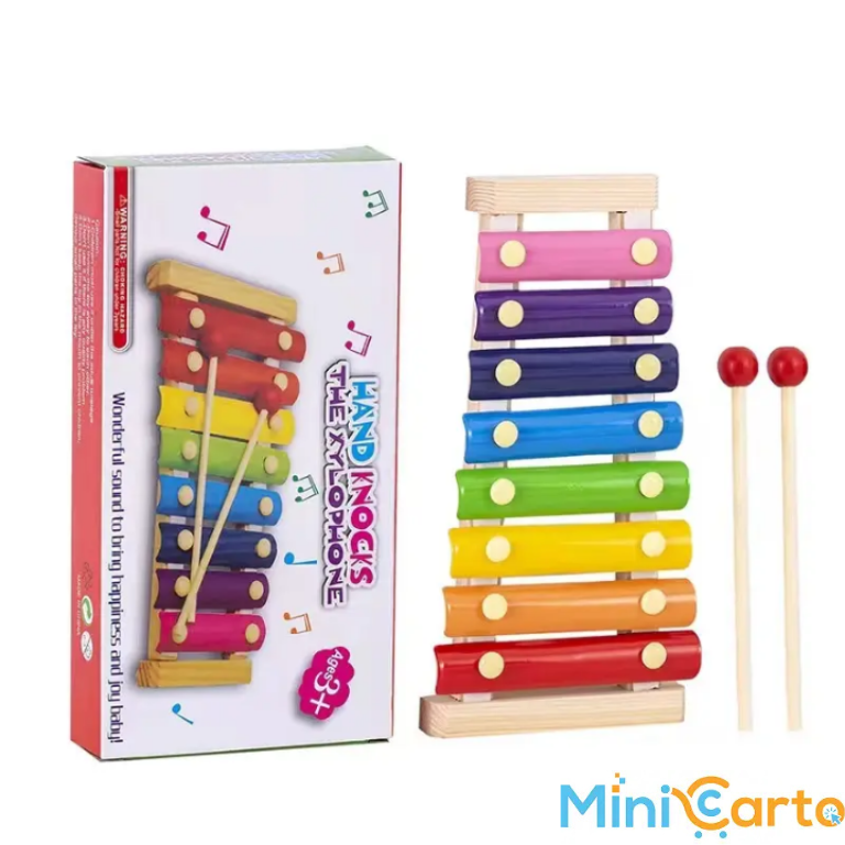 wooden xylophone 8-tone piano puzzle